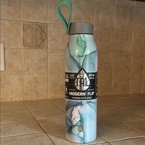 TAL 20oz Blue/green Marble Water Bottle